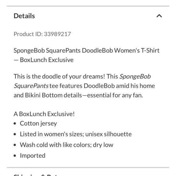 SpongeBob SquarePants DoodleBob Womens Shirt Box Lunch Exclusive NWT Embroidered - Picture 3 of 6